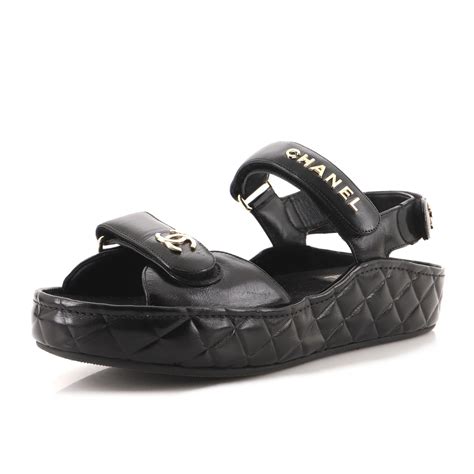 velcro sandals chanel|Chanel quilted sandals 2020.